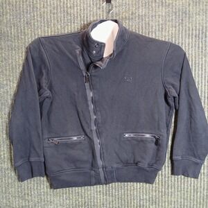 Sean John Black Full Zip Mock Neck‎ Sweatshirt Jacket Mens Size L